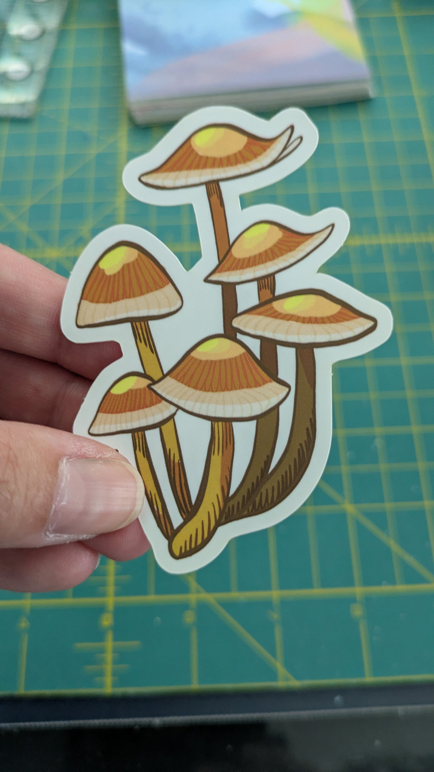 Cluster of Mushrooms Sticker image 0