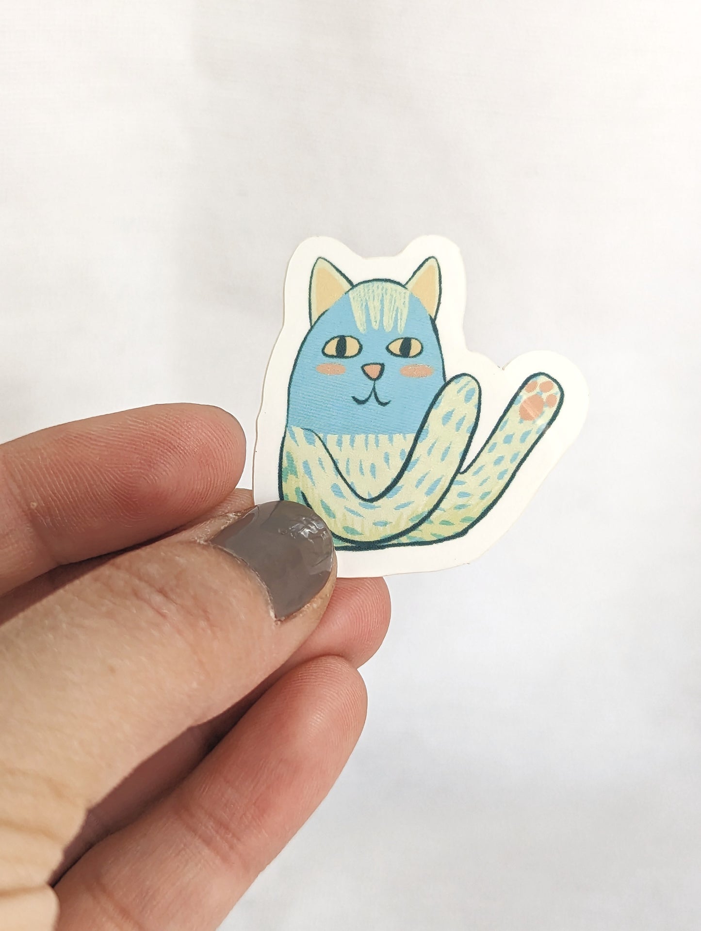 Paws Up Cat Sticker image 1