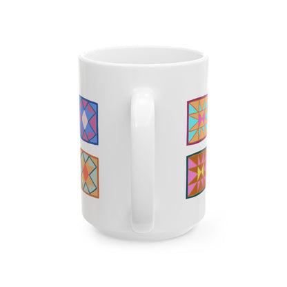 Quilt Blocks Ceramic Mug