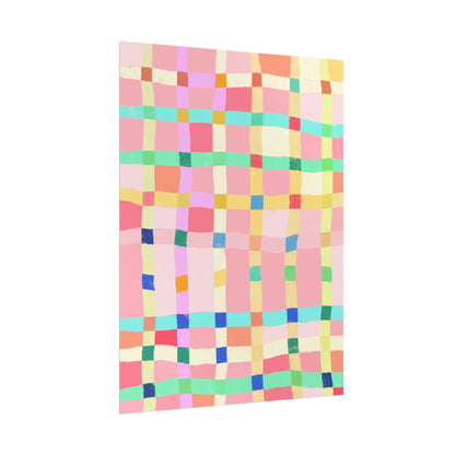 Abstract Pink and Orange Print