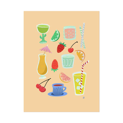 Fruity Sips Print