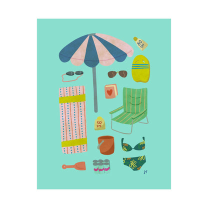 Beach Trip Essentials Print