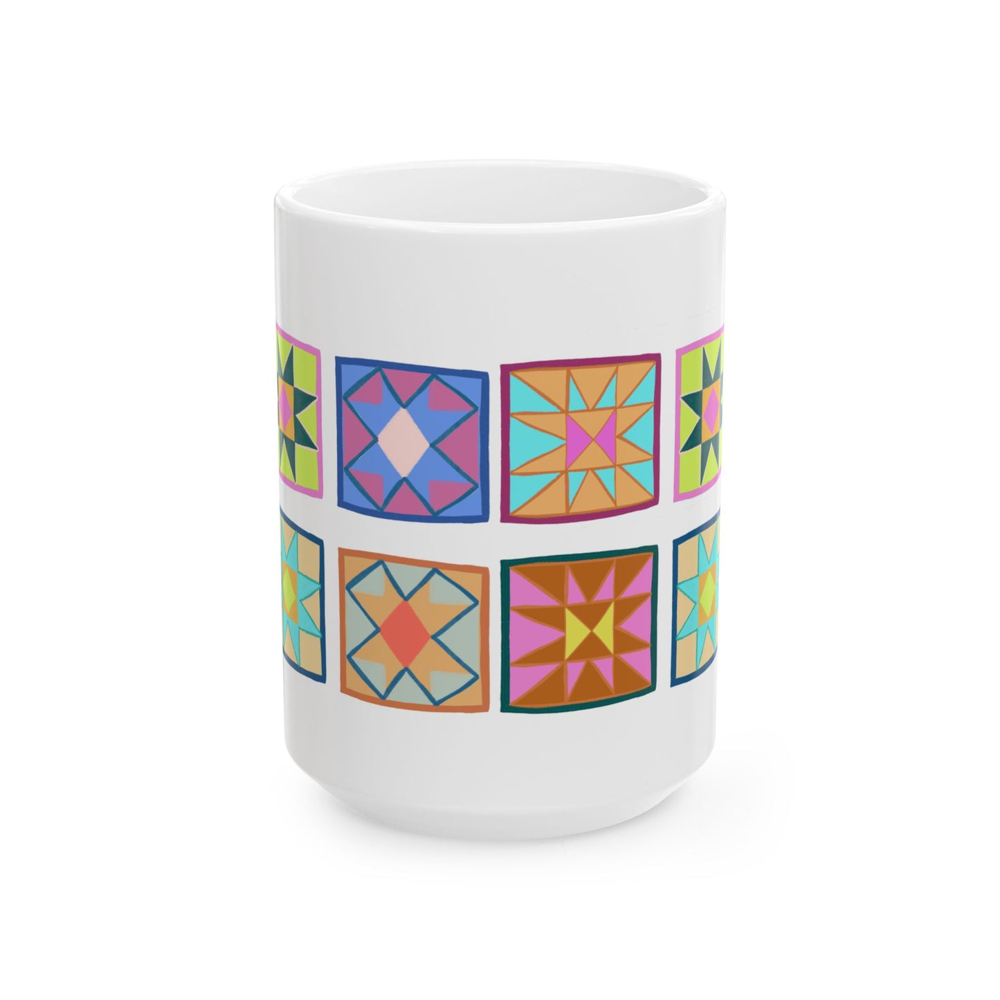 Quilt Blocks Ceramic Mug
