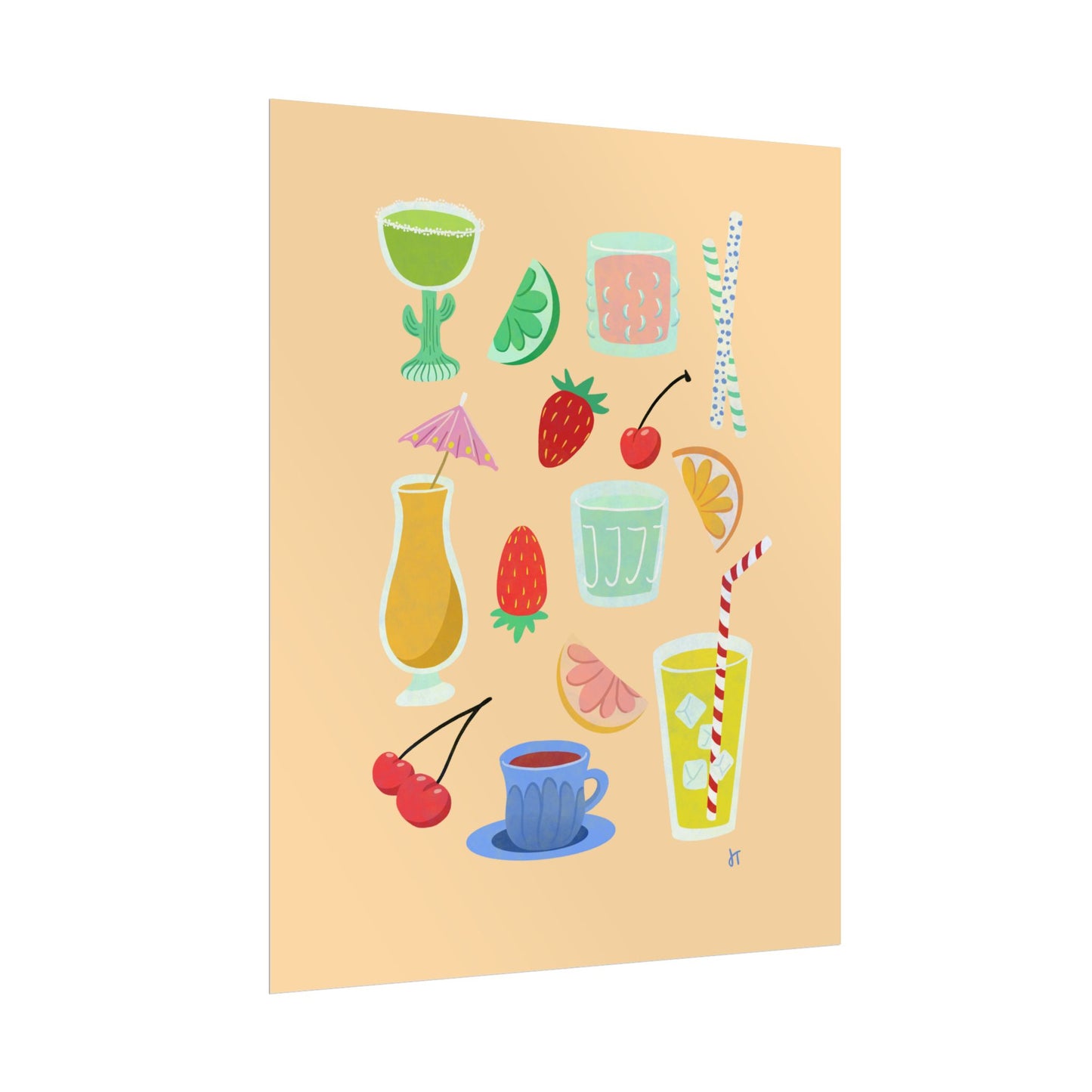Fruity Sips Print