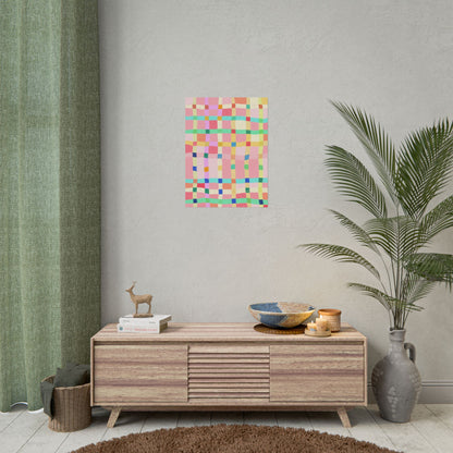 Abstract Pink and Orange Print