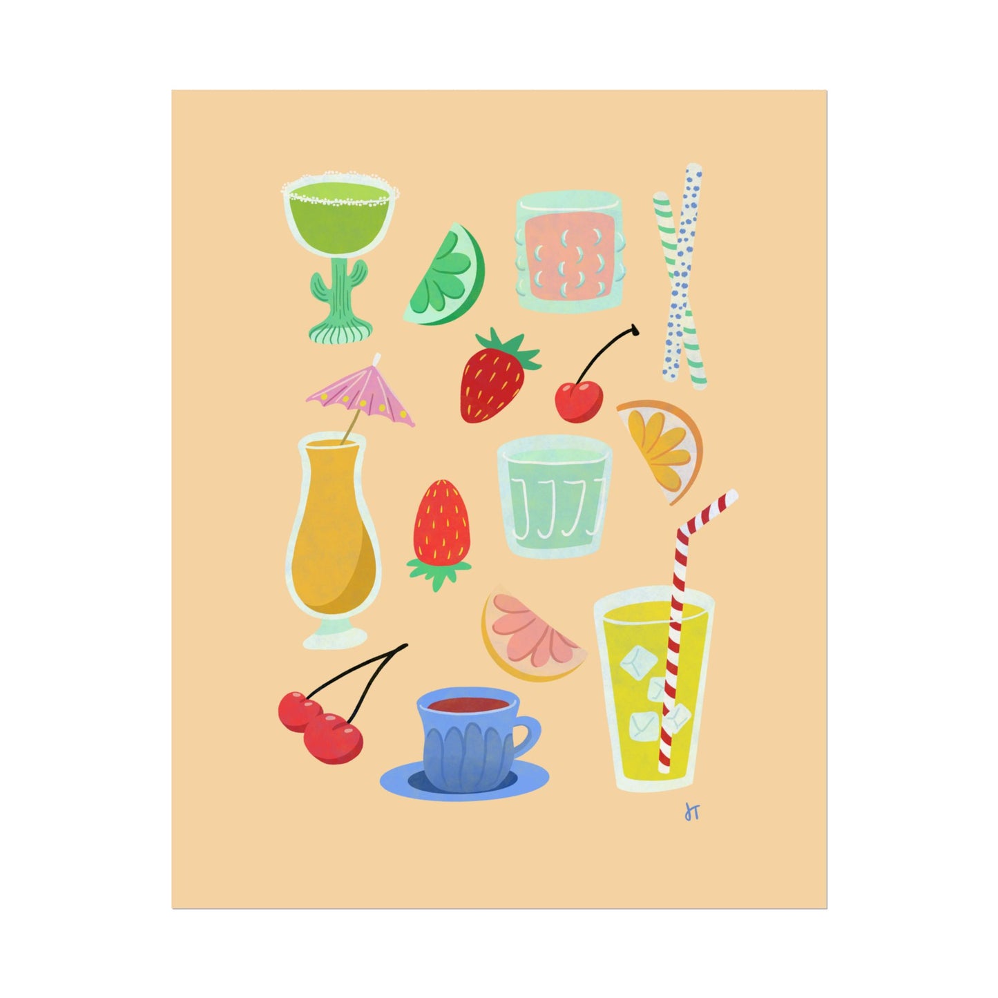 Fruity Sips Print