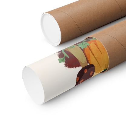 Pumpkin and Mushroom Print