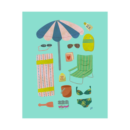 Beach Trip Essentials Print
