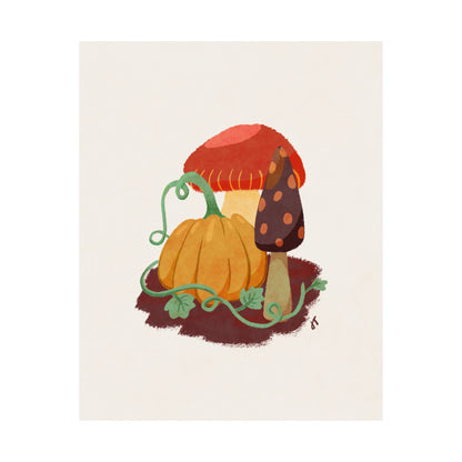 Pumpkin and Mushroom Print