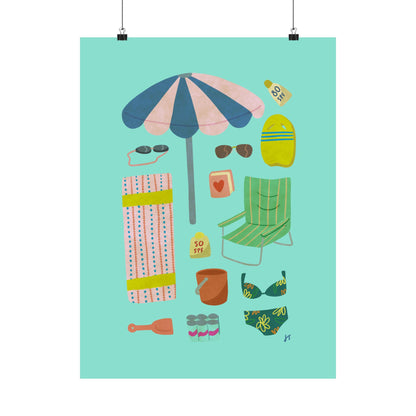 Beach Trip Essentials Print