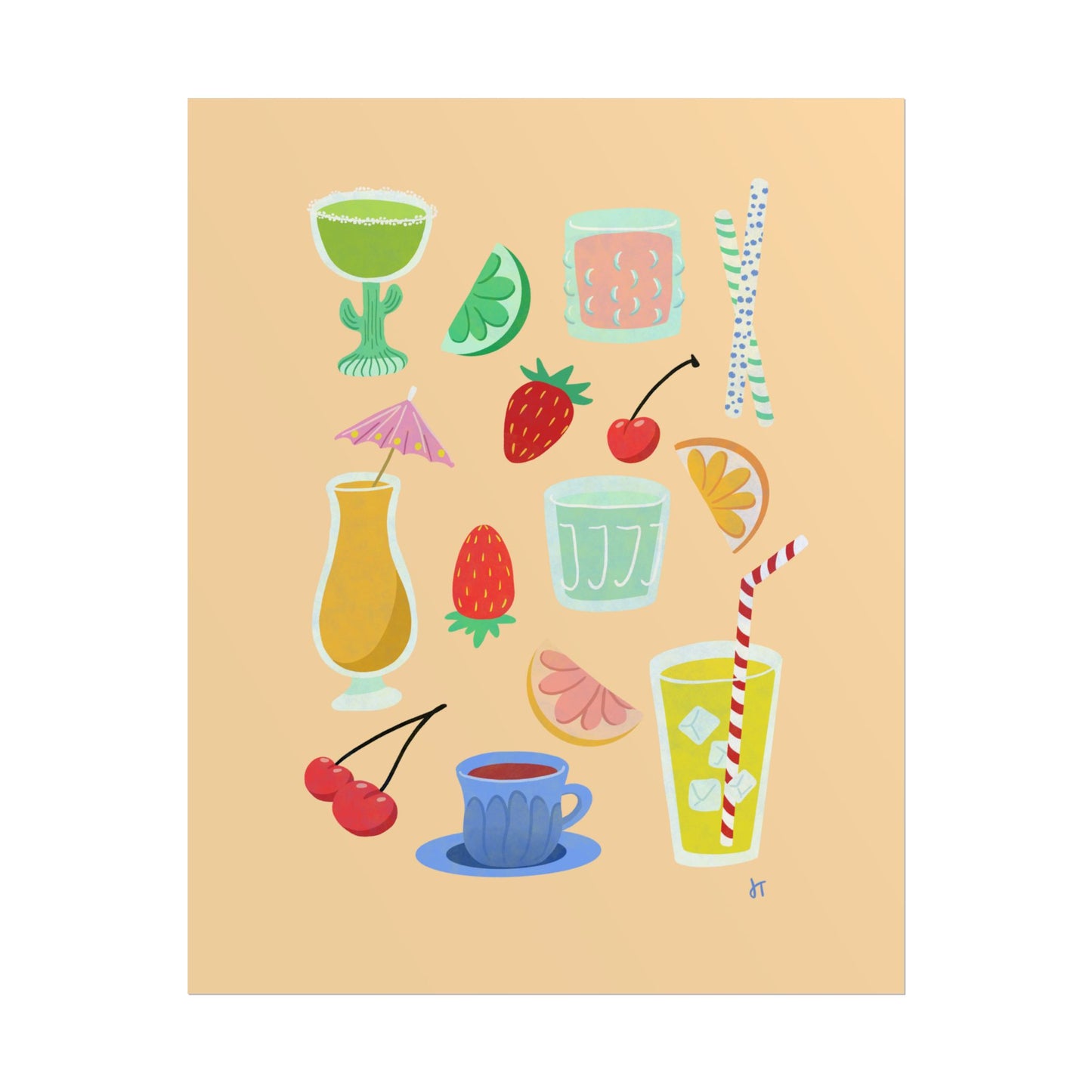 Fruity Sips Print