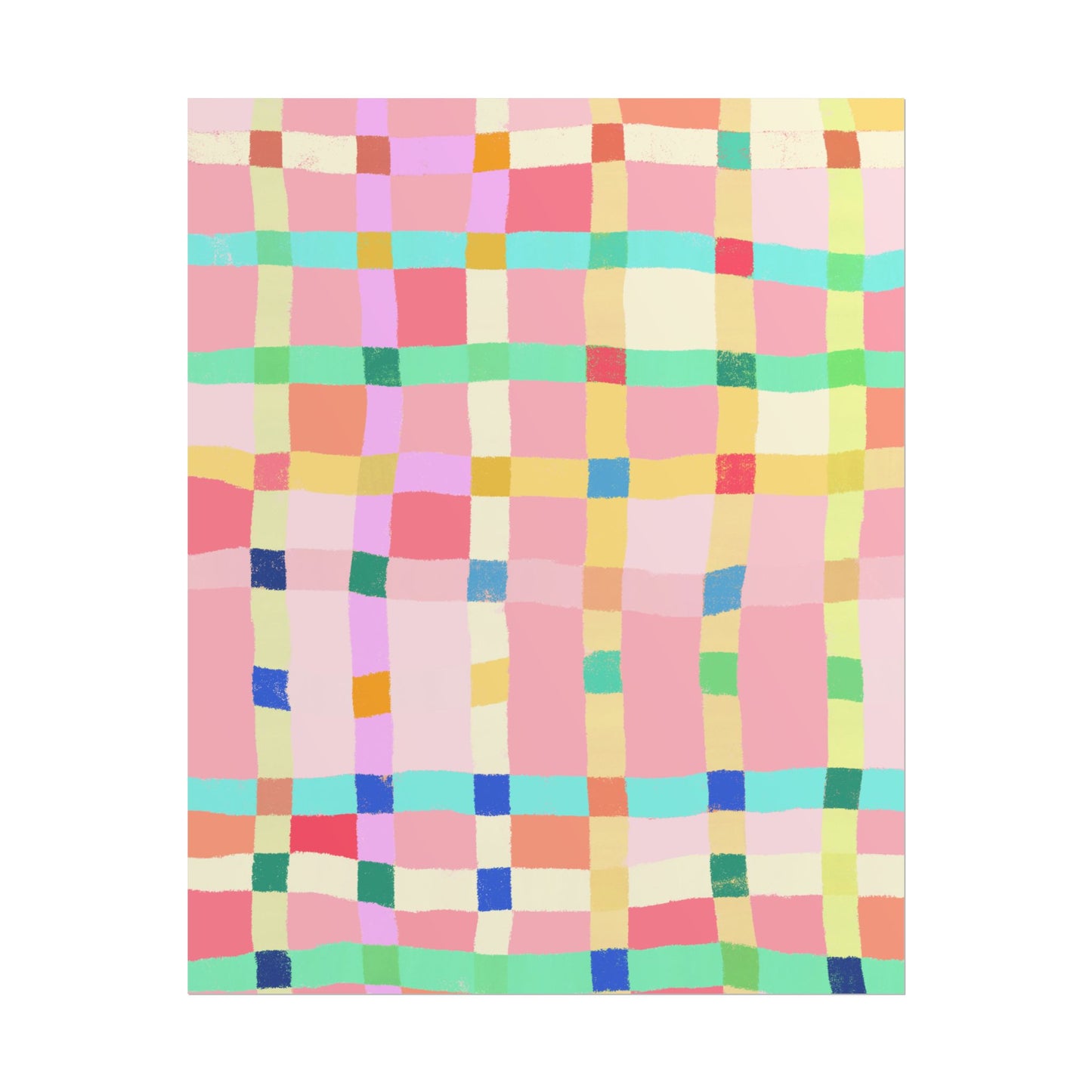 Abstract Pink and Orange Print
