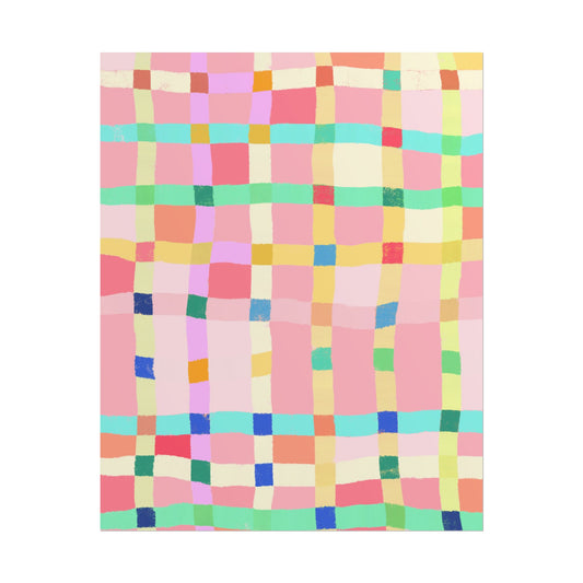 Abstract Pink and Orange Print