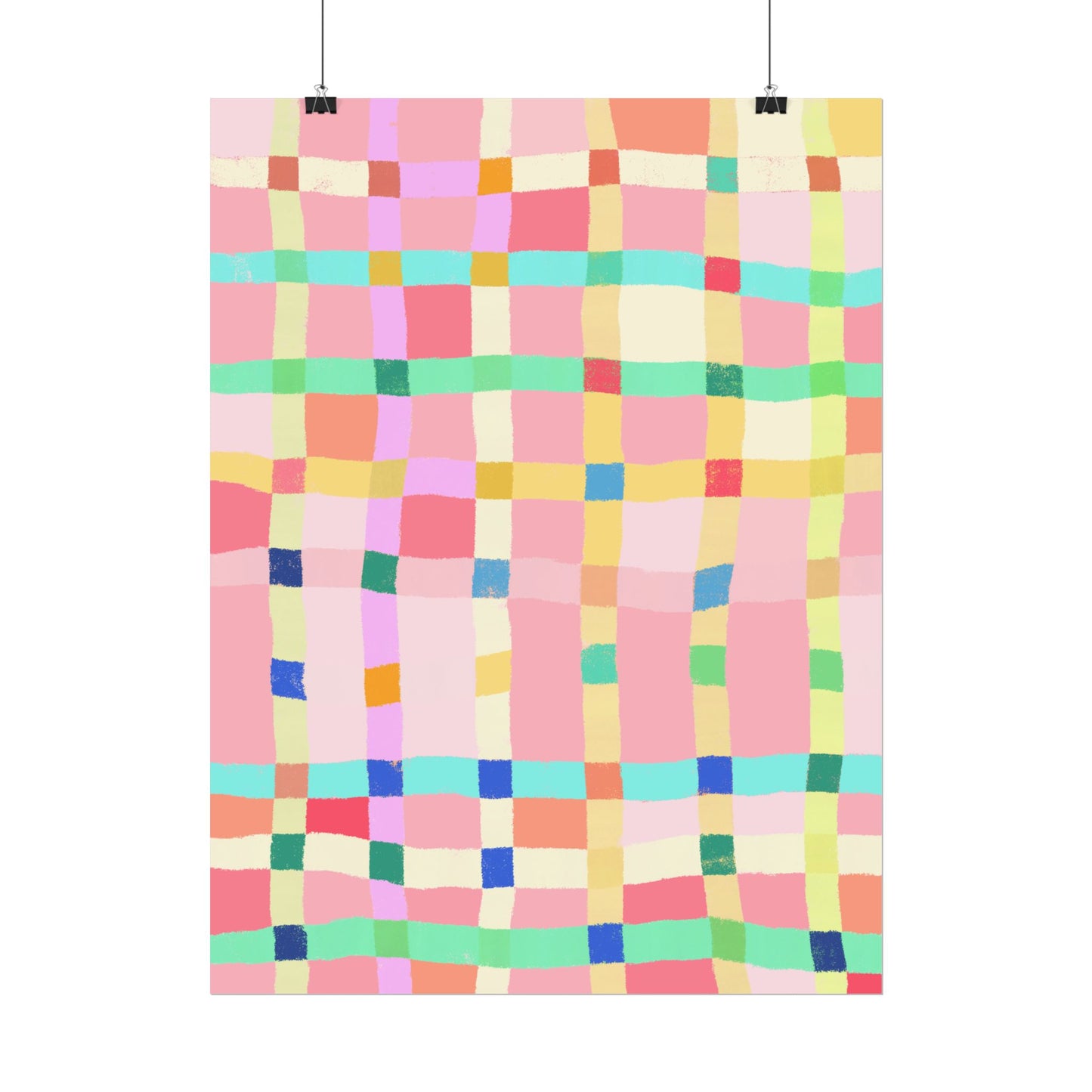 Abstract Pink and Orange Print