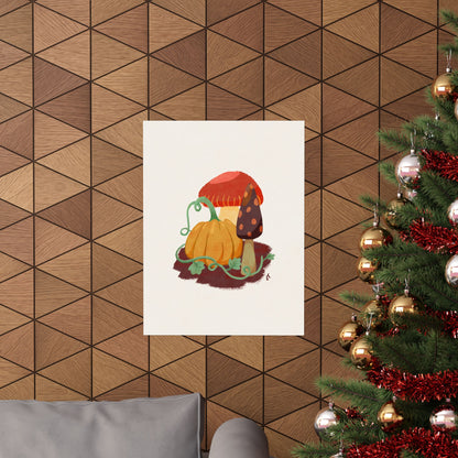 Pumpkin and Mushroom Print