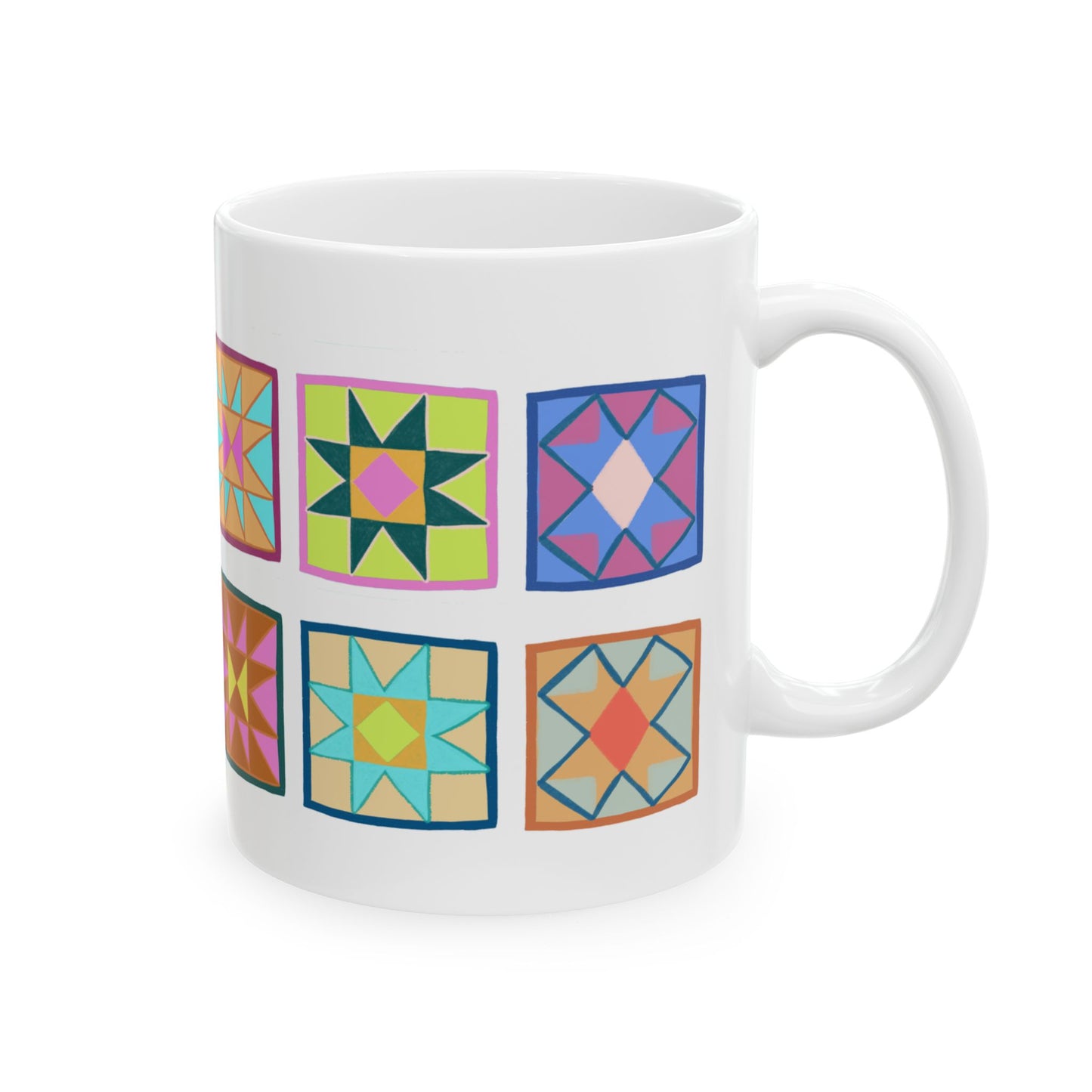Quilt Blocks Ceramic Mug