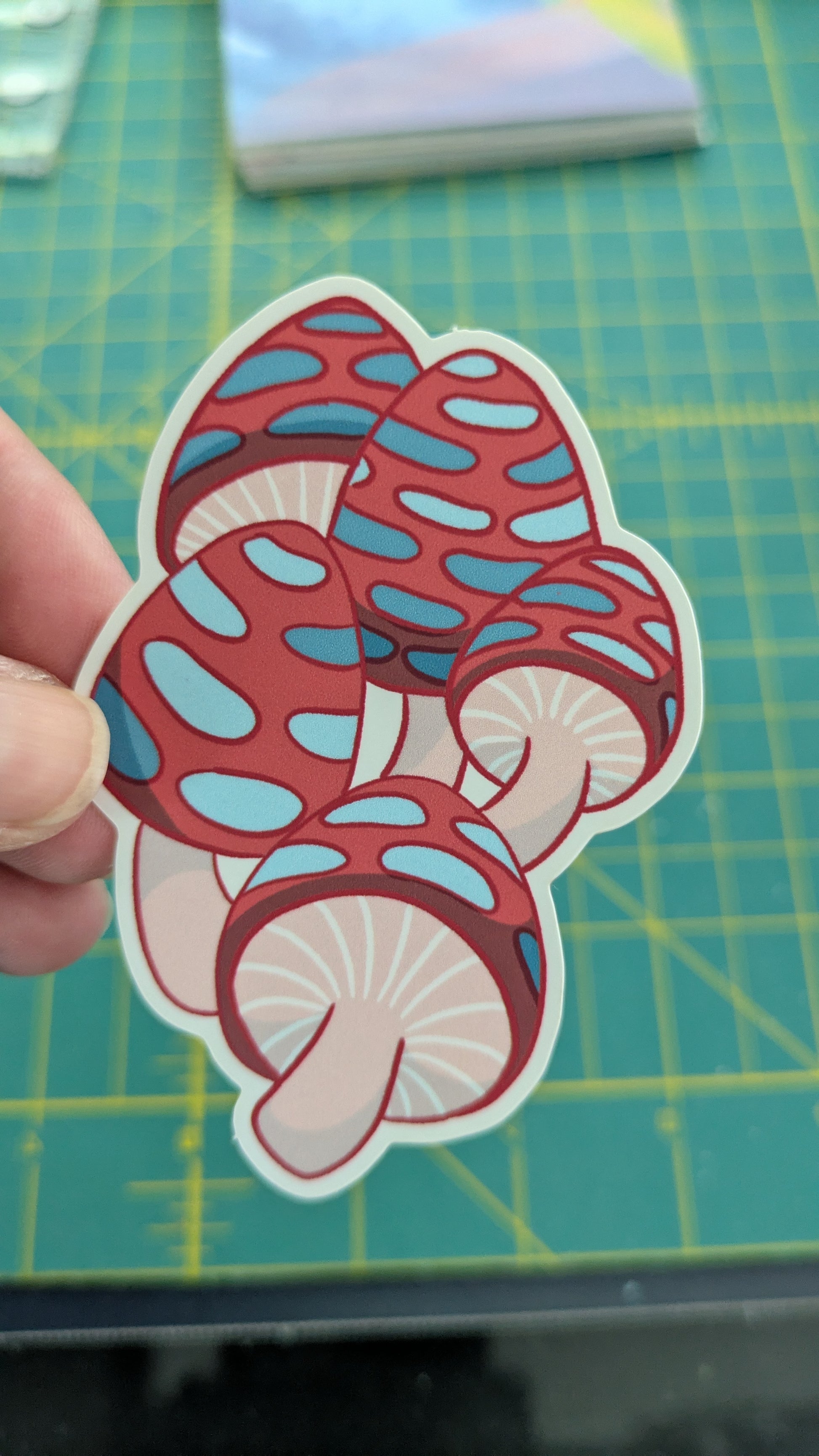 Springy Mushrooms Sticker image 0