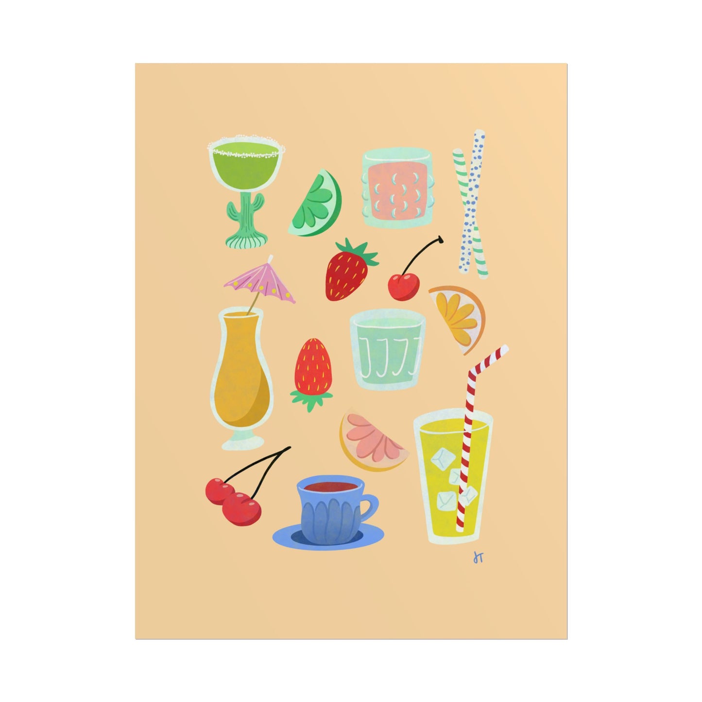 Fruity Sips Print