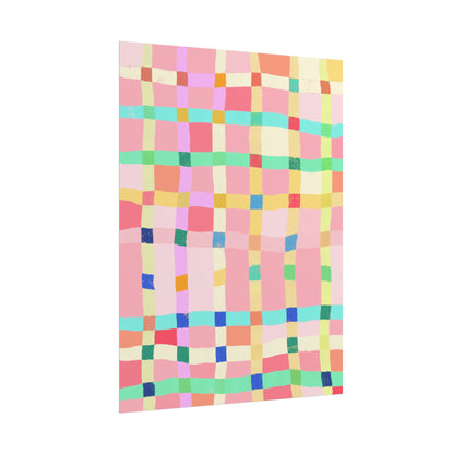 Abstract Pink and Orange Print