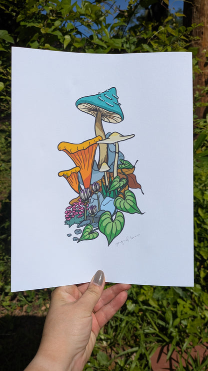 Lush Mushrooms Print image 2