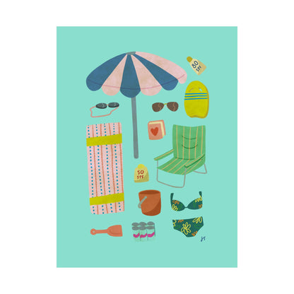 Beach Trip Essentials Print