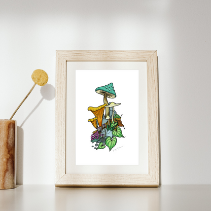 Lush Mushrooms Print image 1