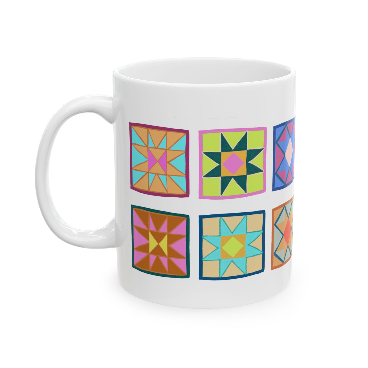 Quilt Blocks Ceramic Mug