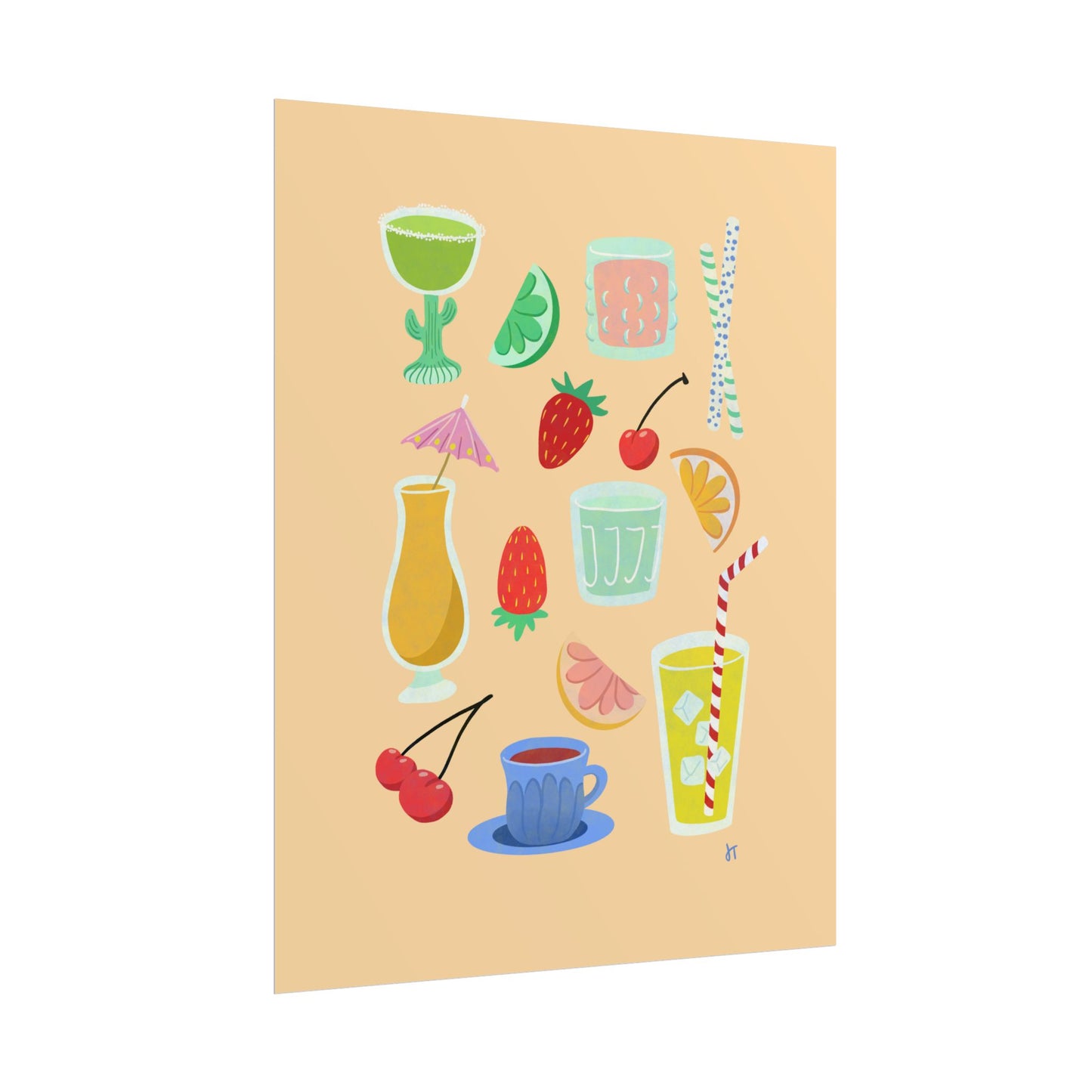 Fruity Sips Print