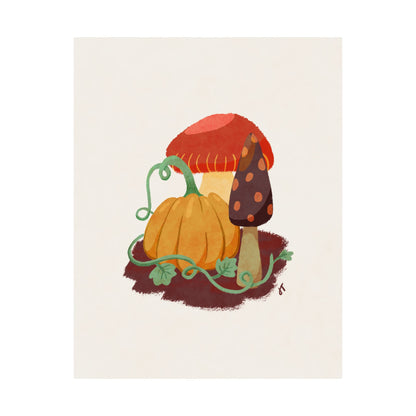 Pumpkin and Mushroom Print