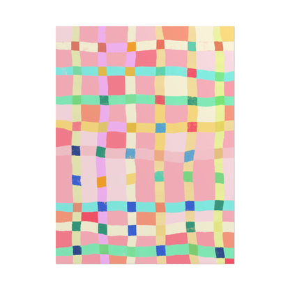 Abstract Pink and Orange Print