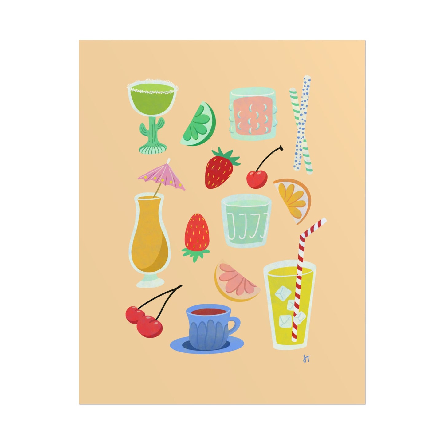 Fruity Sips Print