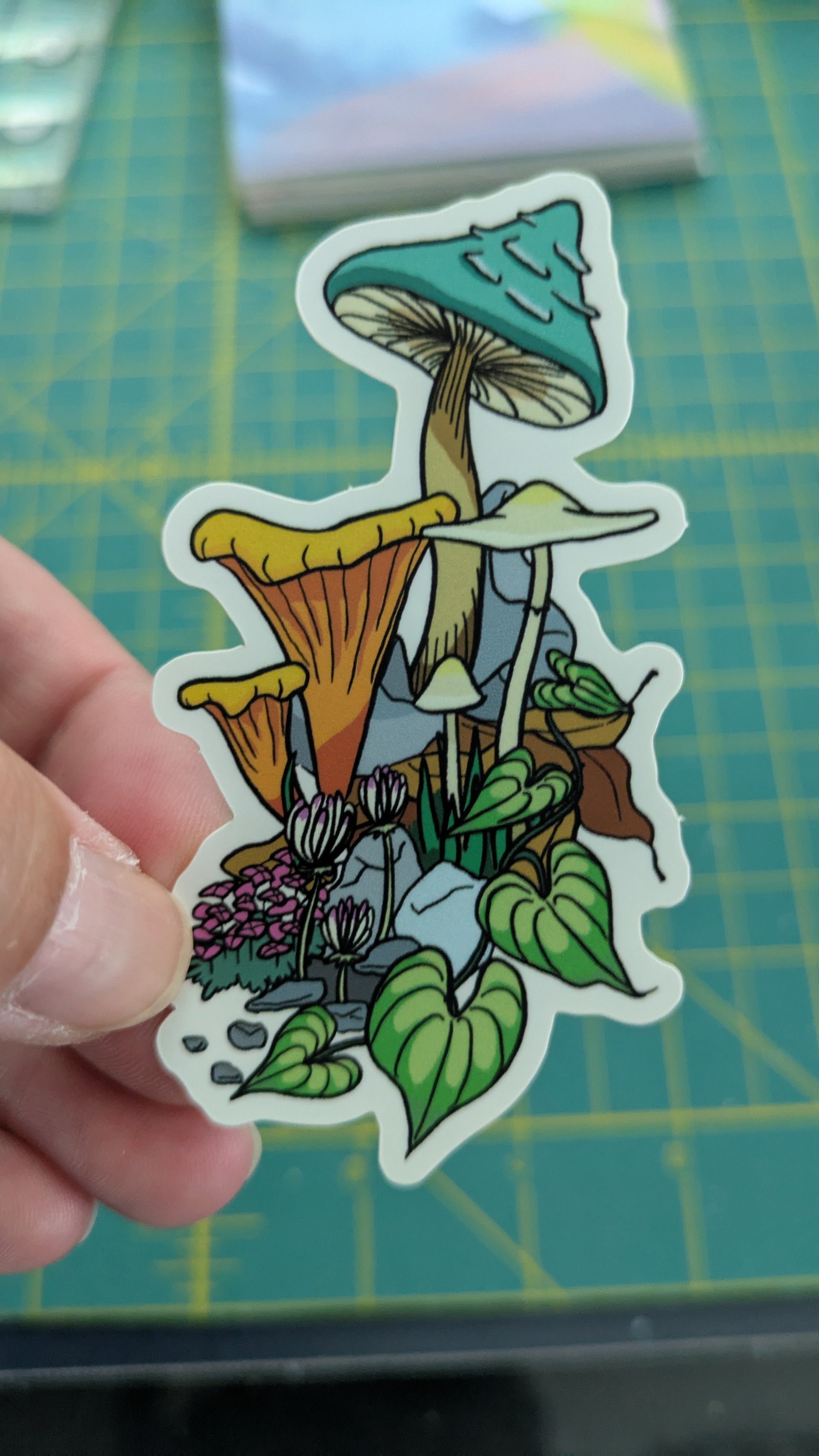 Lush Mushrooms Sticker image 0