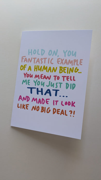 Hold On Encouragement / Thank You Card