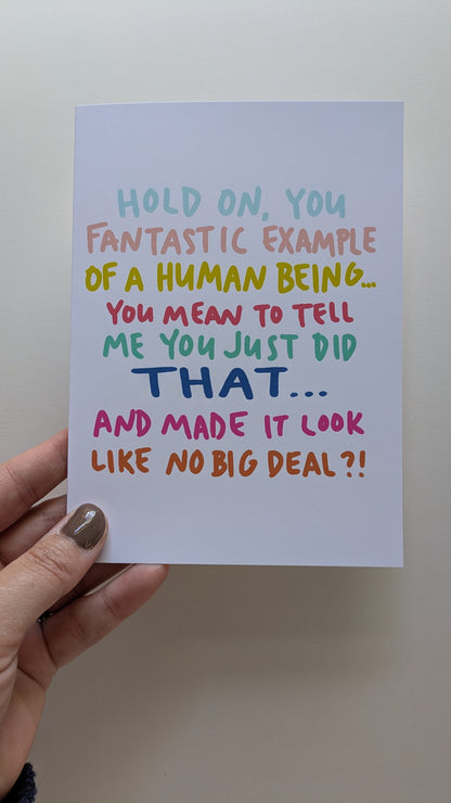 Hold On Encouragement / Thank You Card