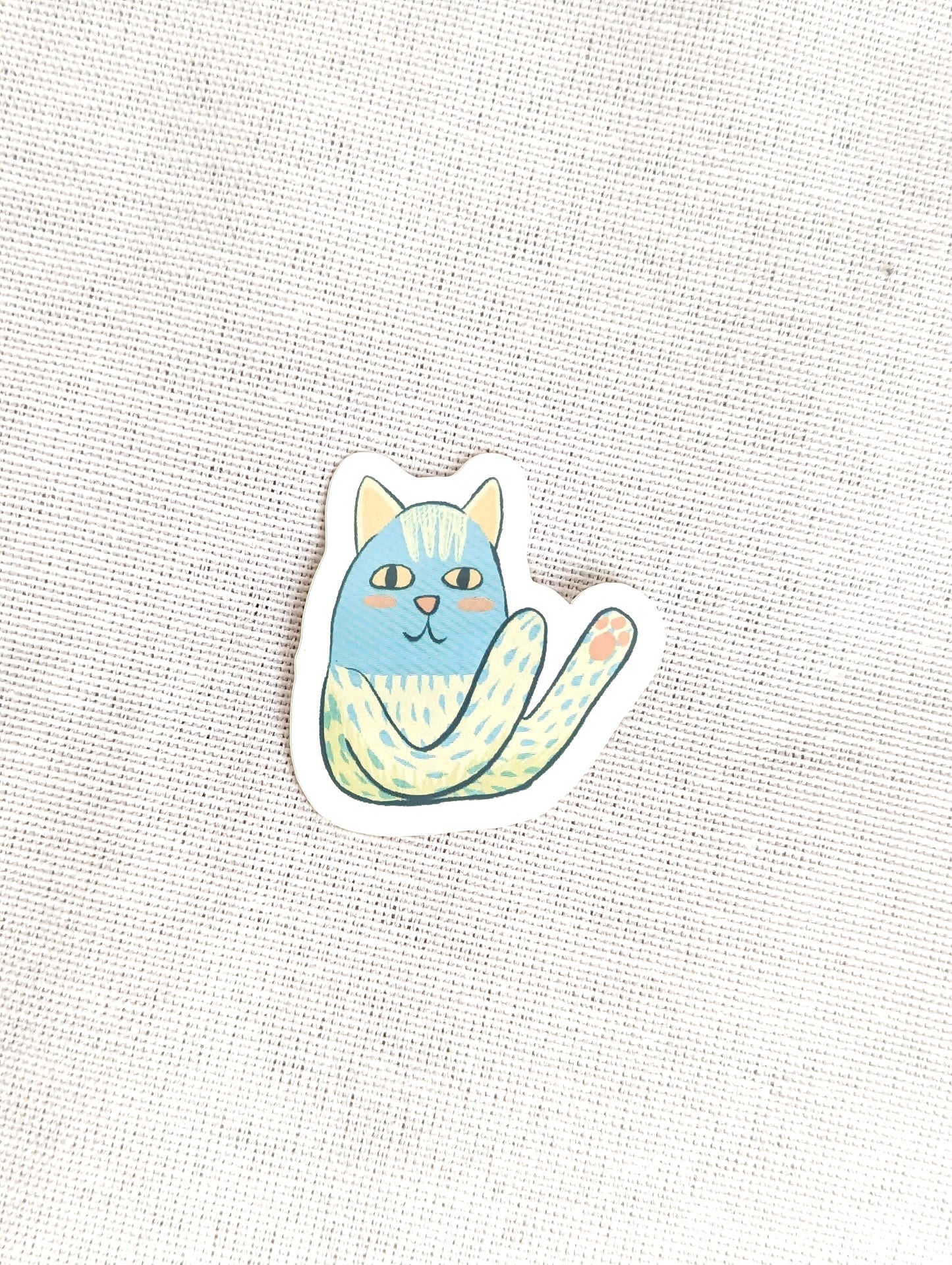 Paws Up Cat Sticker image 0