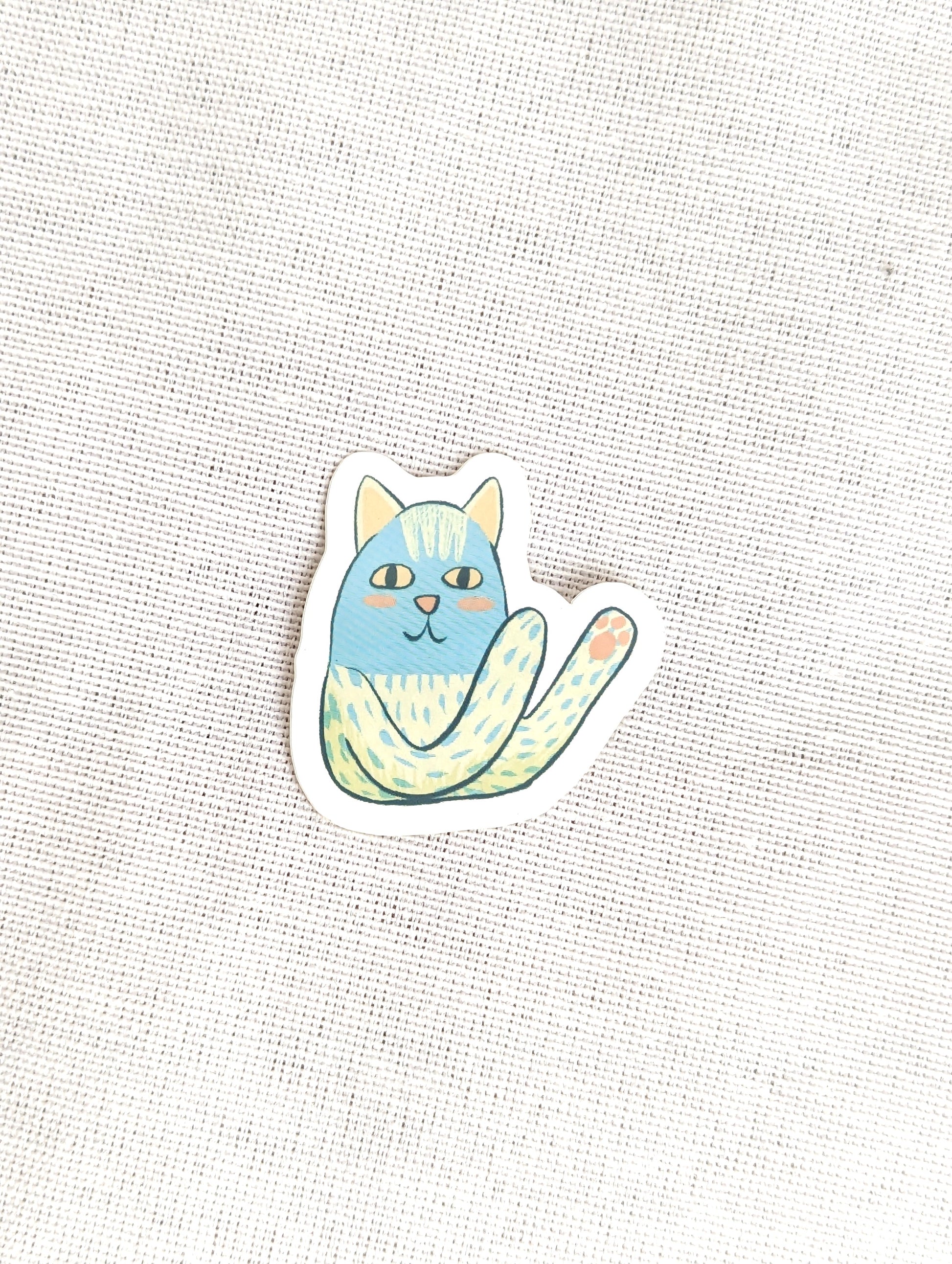 Paws Up Cat Sticker image 0