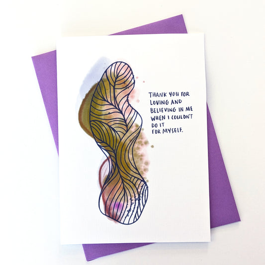 Thank You for Believing In Me Appreciation Card image 0