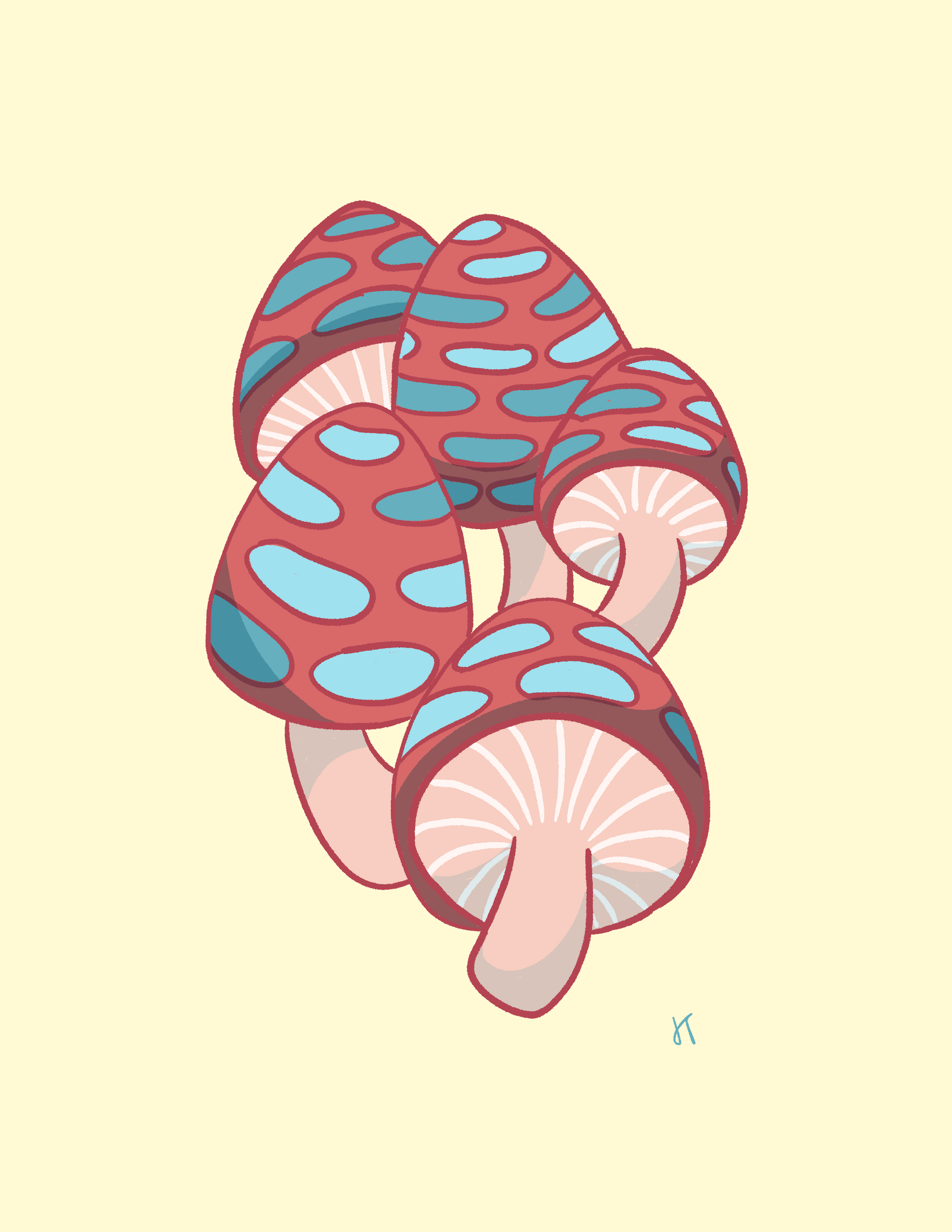 Springy Mushrooms Print image 0