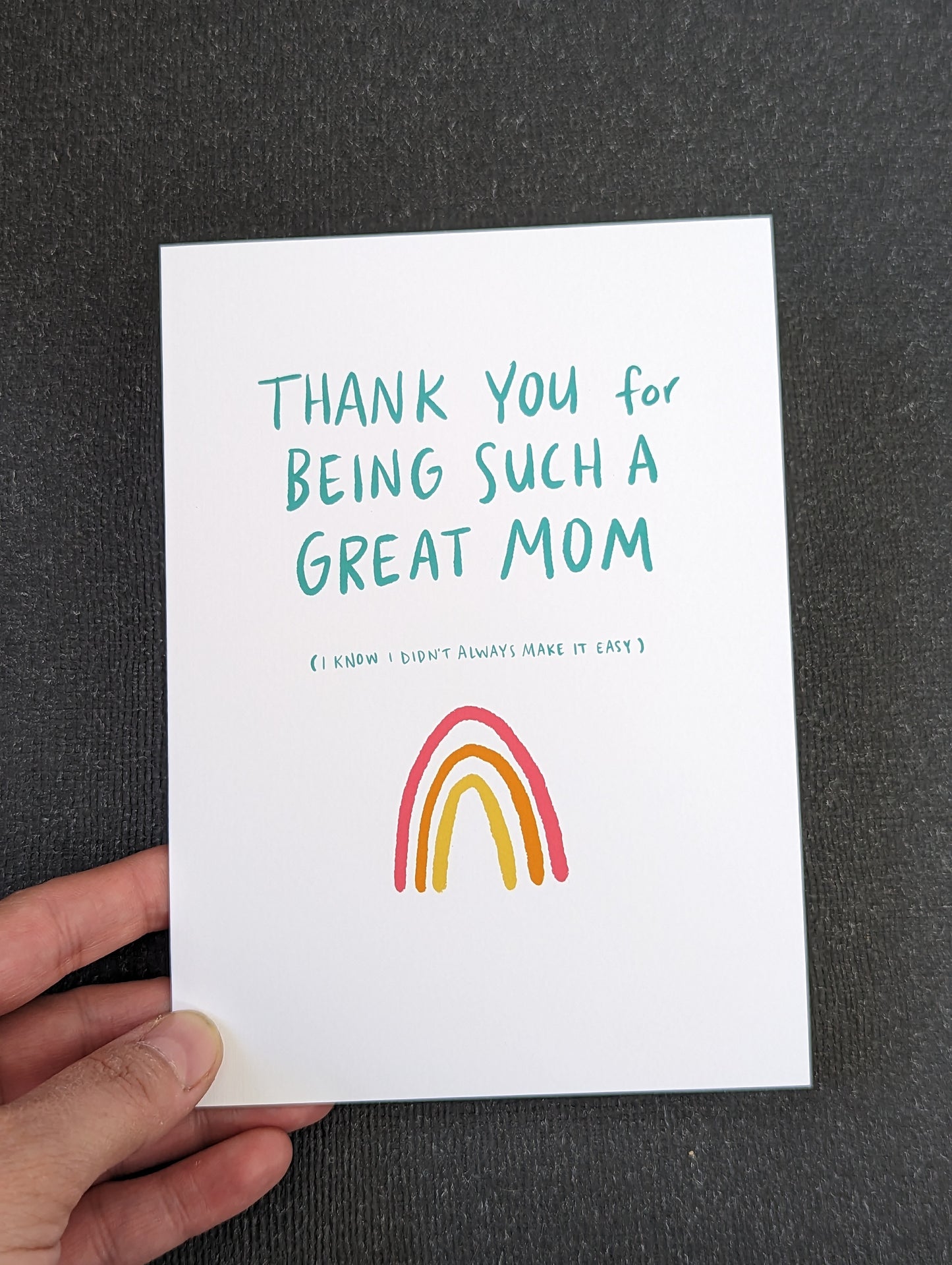 Great Mom Rainbow Greeting Card image 2