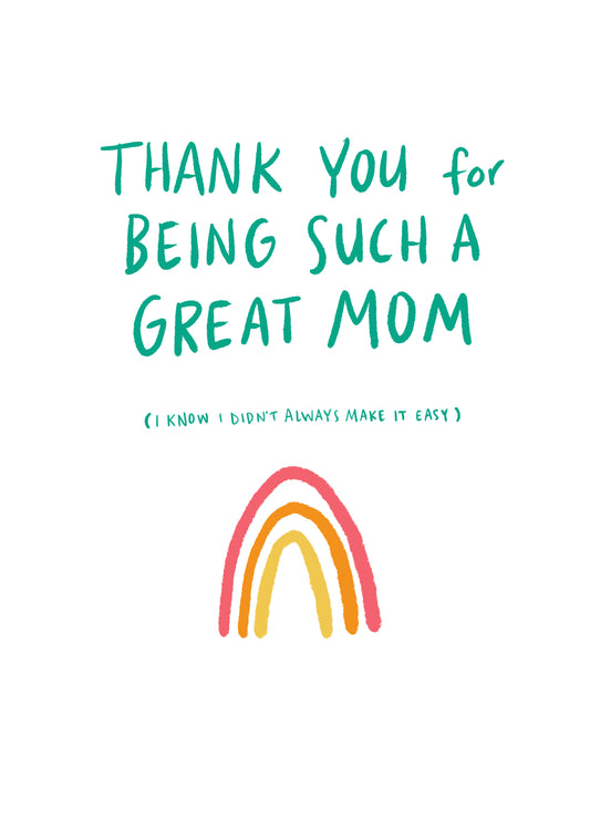 Great Mom Rainbow Greeting Card image 0