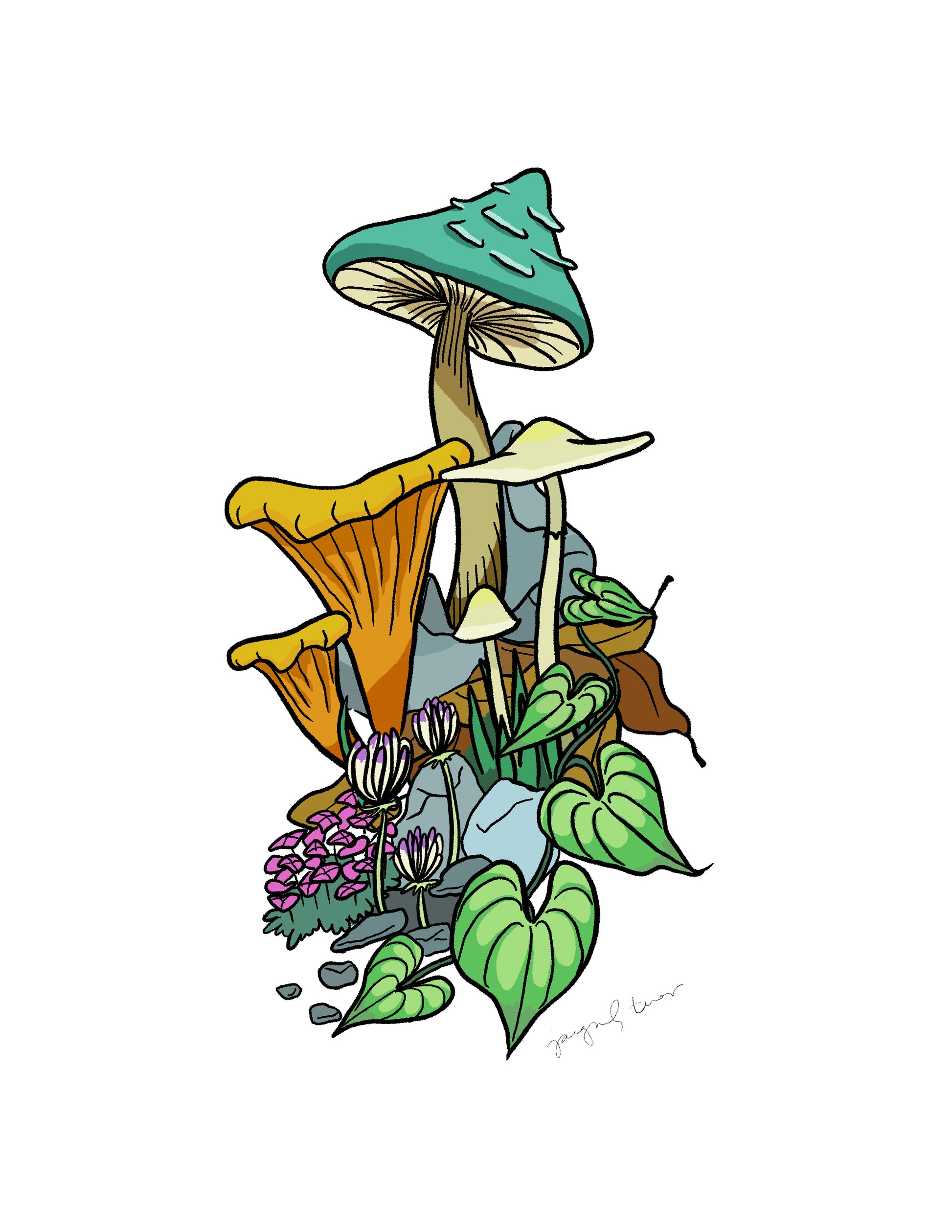 Lush Mushrooms Sticker image 1