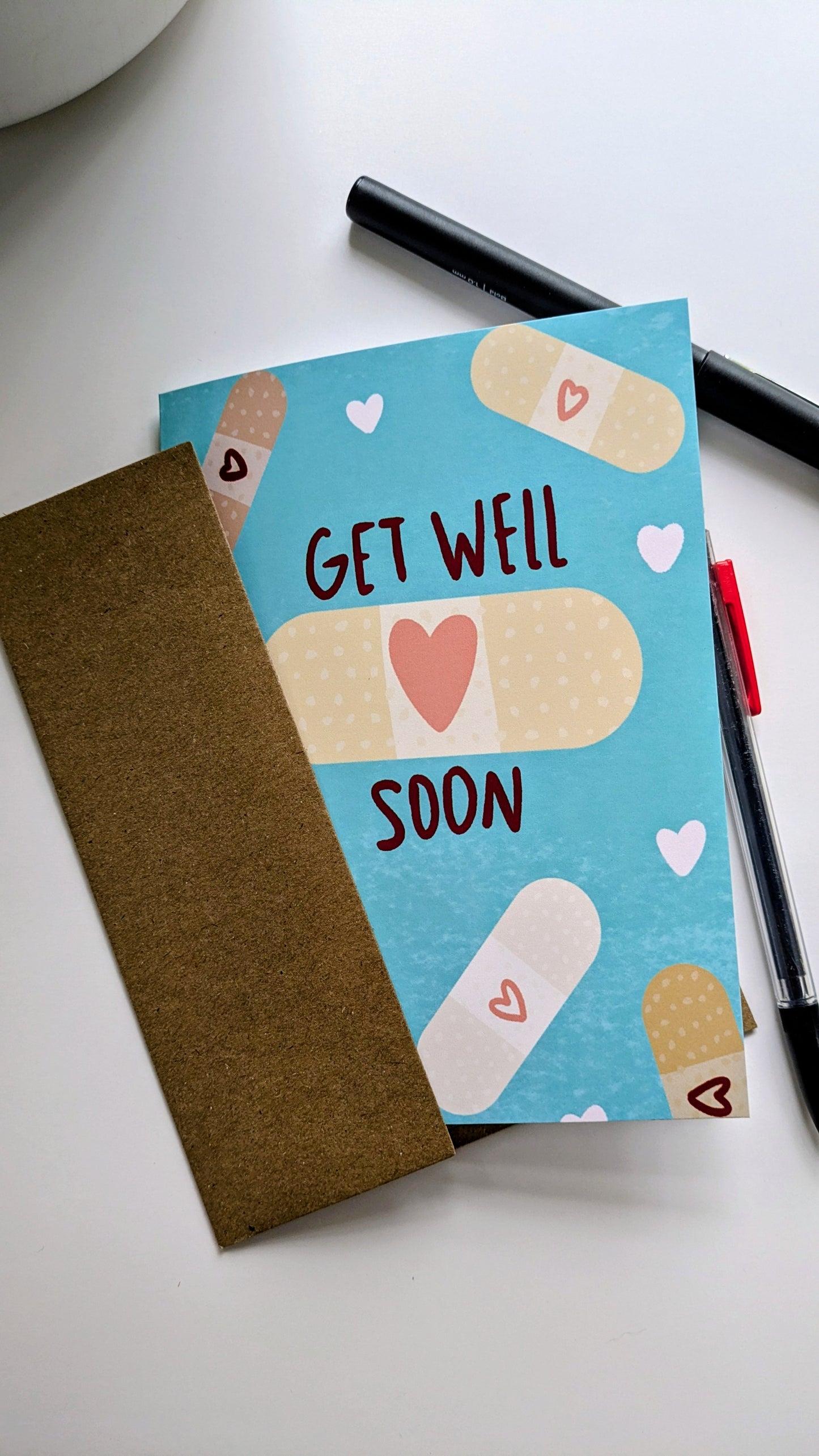 Get Well Soon Bandaid Card