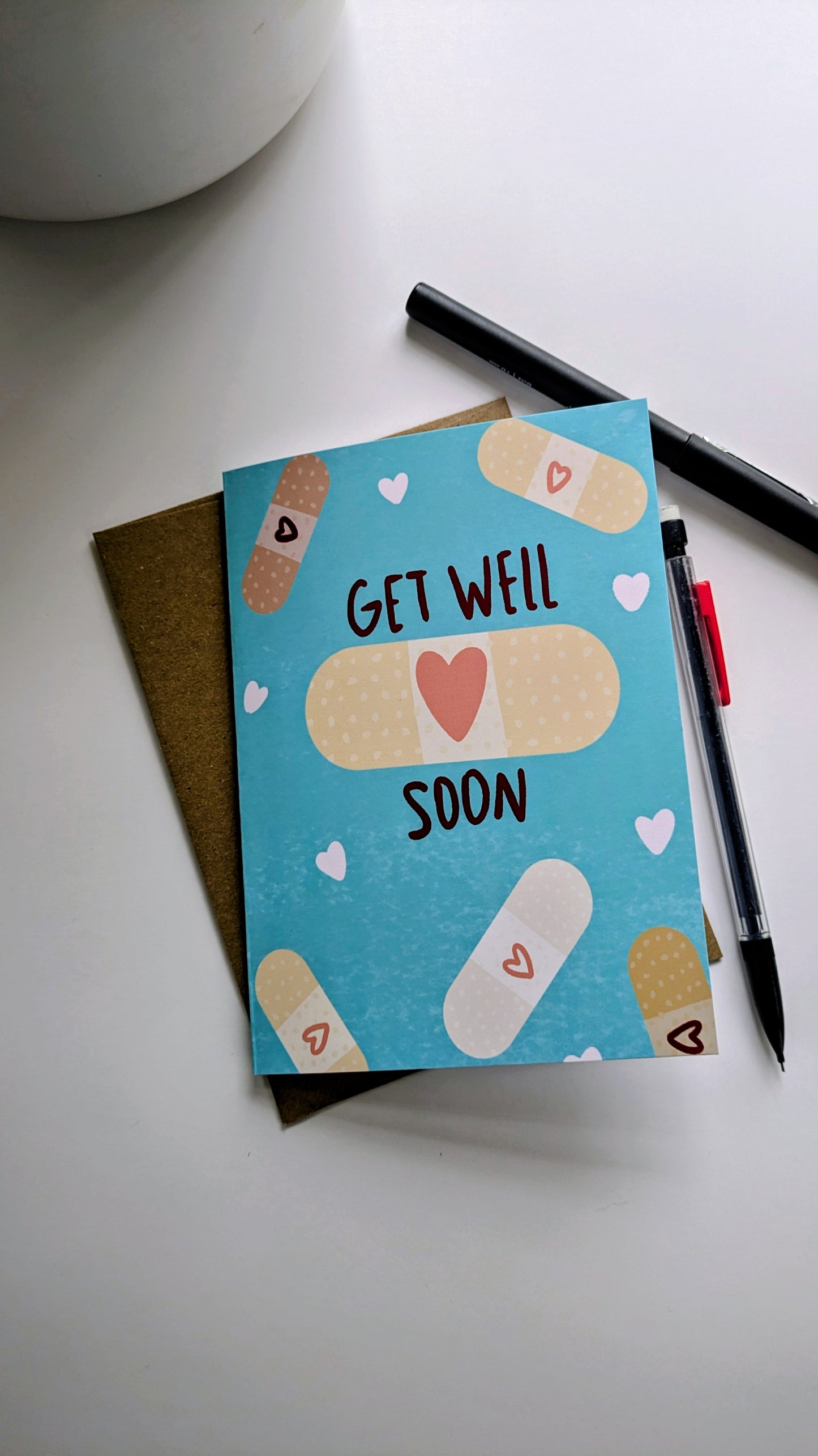 Get Well Soon Bandaid Card