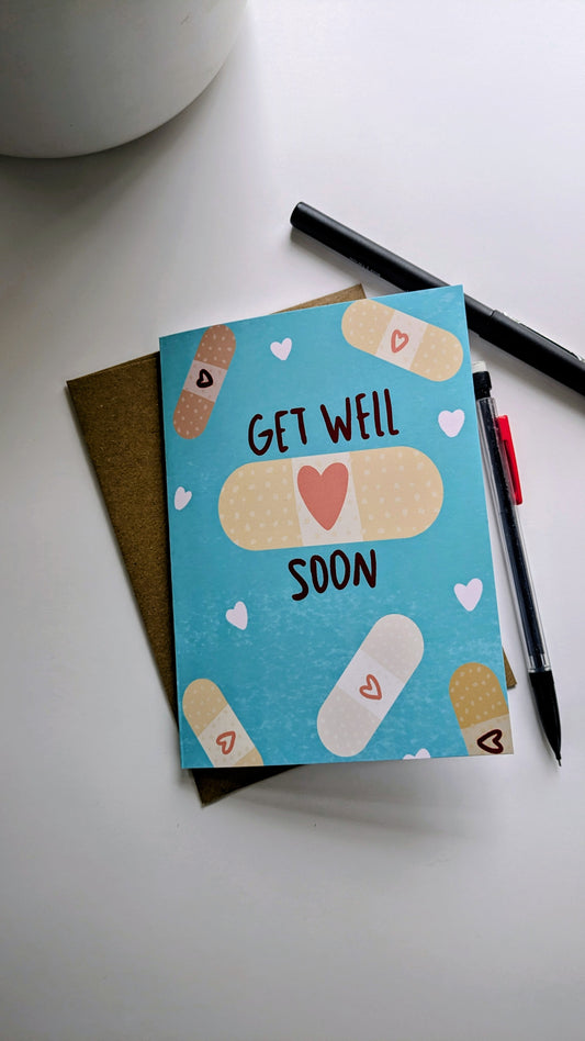 Get Well Soon Bandaid Card