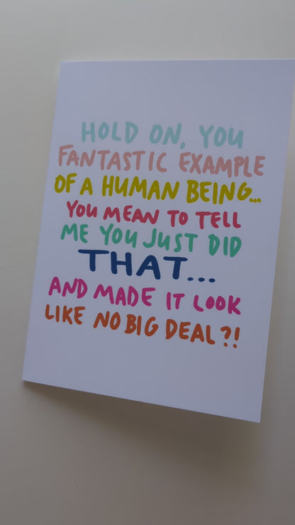 Hold On Encouragement / Thank You Card