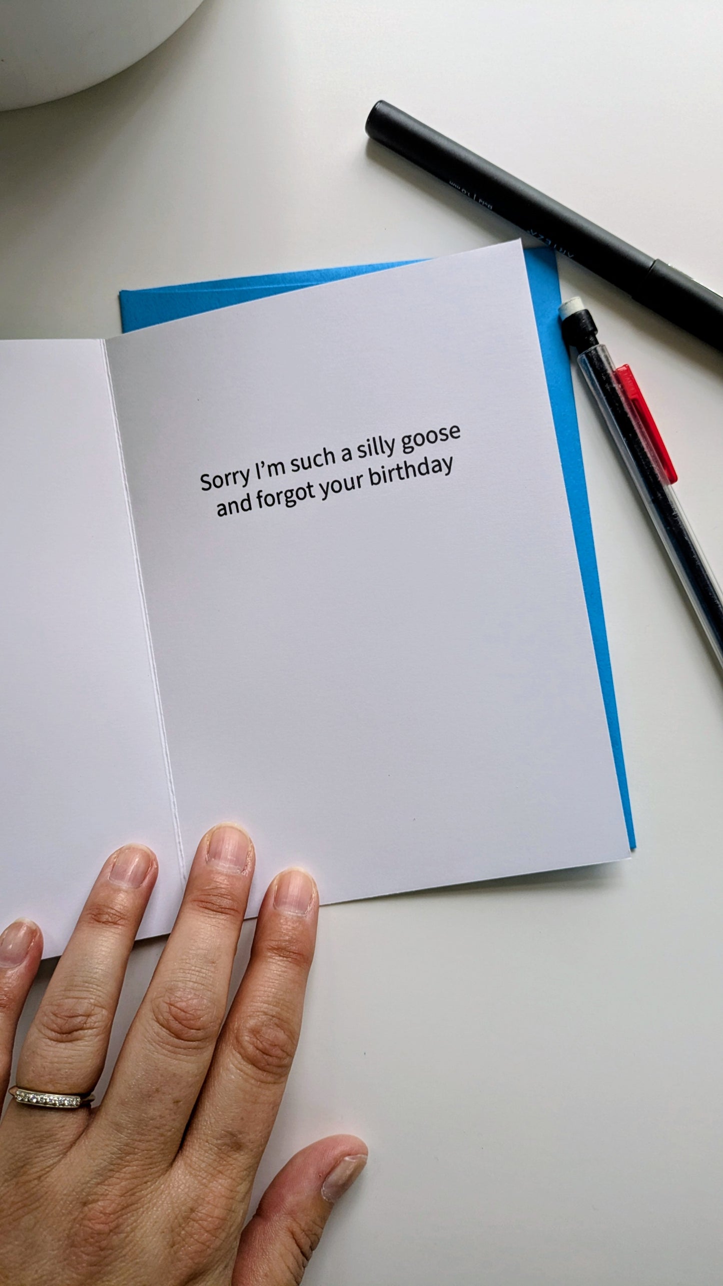 Silly Goose Forgotten Birthday Card